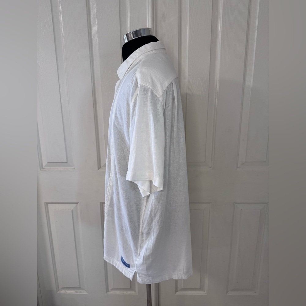 Scotch & Soda Shirt Linen Blend Sz XXL Short Sleeve Woven Off White Vacation - Picture 3 of 14